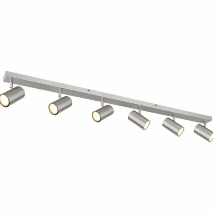 Luminaires Globo Lighting Spots Et Projecteurs|Plafonnier Globo ROBBY Nickel mat, 6 lumières