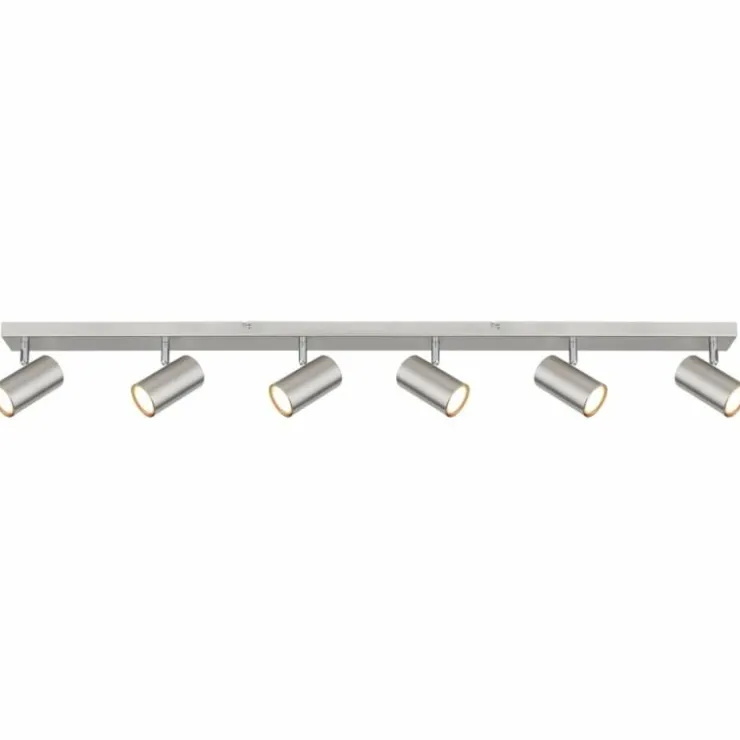 Luminaires Globo Lighting Spots Et Projecteurs|Plafonnier Globo ROBBY Nickel mat, 6 lumières