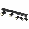 Luminaires Globo Lighting Spots Et Projecteurs|Plafonnier Globo ROBBY Noir, 5 lumières