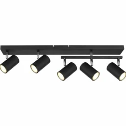 Luminaires Globo Lighting Spots Et Projecteurs|Plafonnier Globo ROBBY Noir, 5 lumières