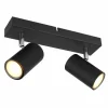 Luminaires Globo Lighting Spots Et Projecteurs|Plafonnier Globo ROBBY Noir, 2 lumières