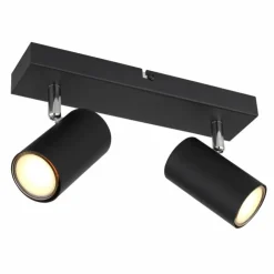 Luminaires Globo Lighting Spots Et Projecteurs|Plafonnier Globo ROBBY Noir, 2 lumières