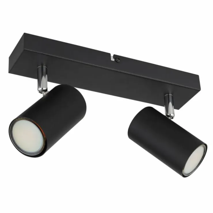 Luminaires Globo Lighting Spots Et Projecteurs|Plafonnier Globo ROBBY Noir, 2 lumières
