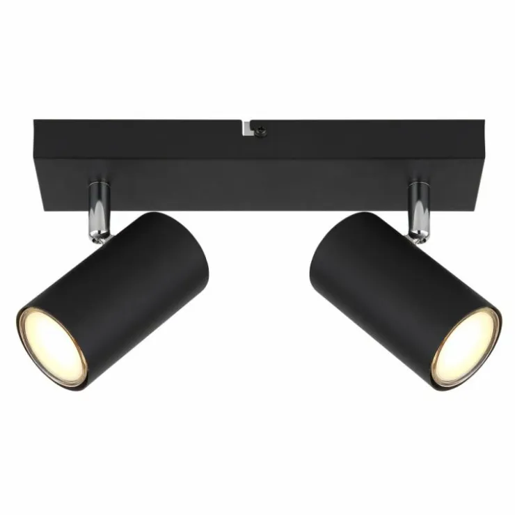 Luminaires Globo Lighting Spots Et Projecteurs|Plafonnier Globo ROBBY Noir, 2 lumières