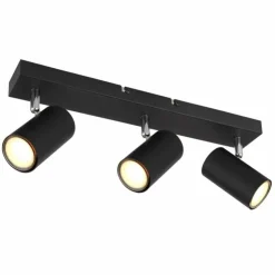 Luminaires Globo Lighting Spots Et Projecteurs|Plafonnier Globo ROBBY Noir, 3 lumières