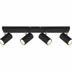 Luminaires Globo Lighting Spots Et Projecteurs|Plafonnier Globo ROBBY Noir, 4 lumières