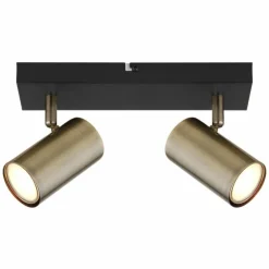 Luminaires Globo Lighting Spots Et Projecteurs|Plafonnier Globo ROBBY Noir, 2 lumières