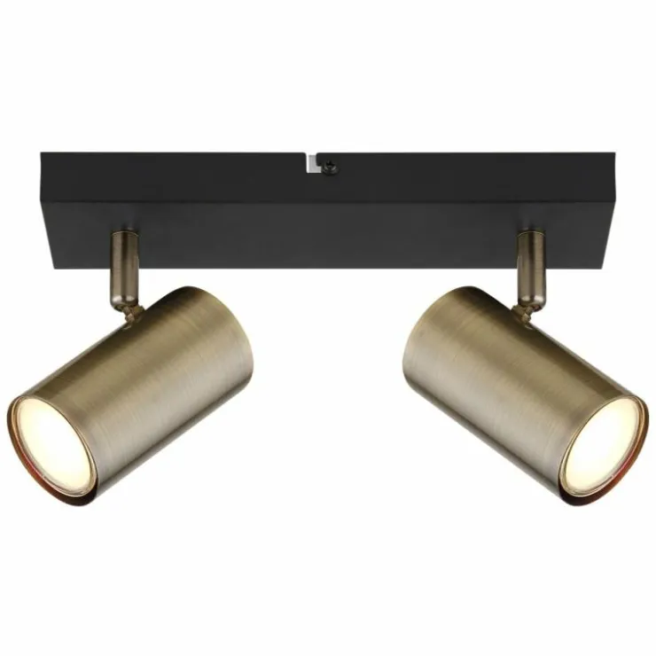 Luminaires Globo Lighting Spots Et Projecteurs|Plafonnier Globo ROBBY Noir, 2 lumières
