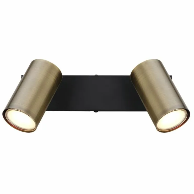Luminaires Globo Lighting Spots Et Projecteurs|Plafonnier Globo ROBBY Noir, 2 lumières