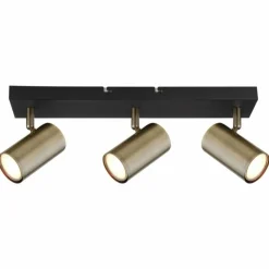 Luminaires Globo Lighting Spots Et Projecteurs|Plafonnier Globo ROBBY Noir, 3 lumières