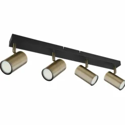 Luminaires Globo Lighting Spots Et Projecteurs|Plafonnier Globo ROBBY Noir, 4 lumières