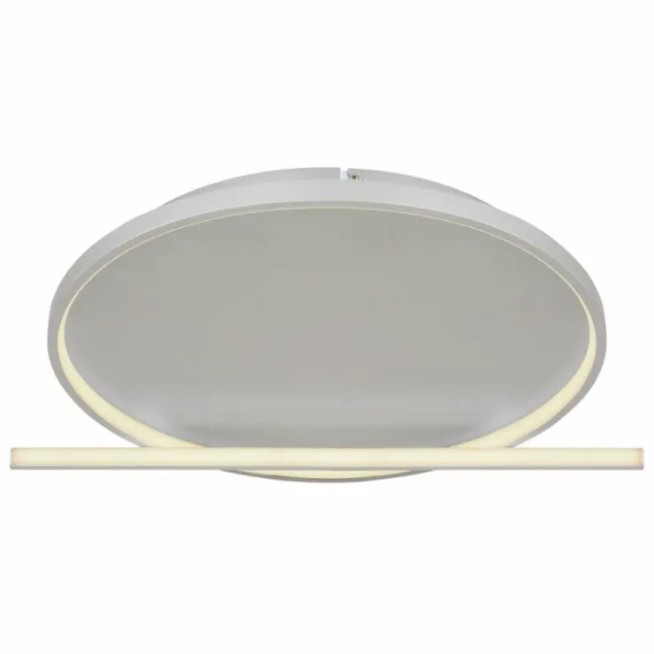 Luminaires Globo Lighting Éclairage Led|Plafonnier Globo RONDA LED Gris, 1 lumière, Télécommandes