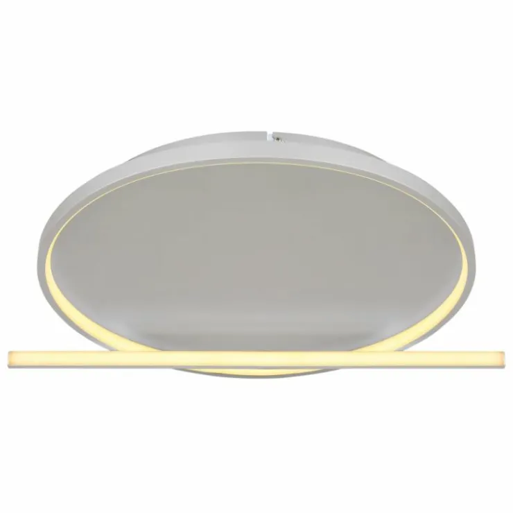 Luminaires Globo Lighting Éclairage Led|Plafonnier Globo RONDA LED Gris, 1 lumière, Télécommandes