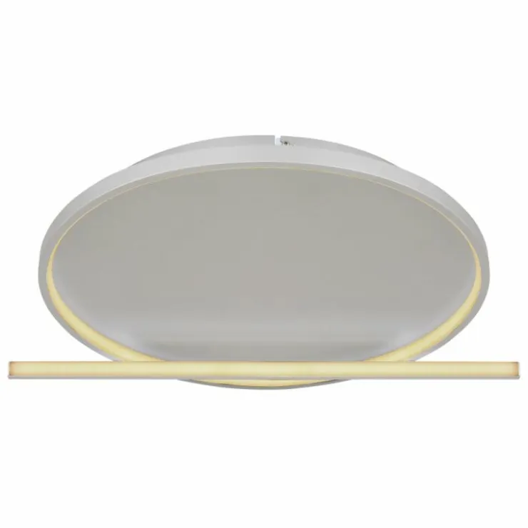 Luminaires Globo Lighting Éclairage Led|Plafonnier Globo RONDA LED Gris, 1 lumière, Télécommandes