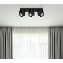 Luminaires Globo Lighting Spots Et Projecteurs|Plafonnier Globo RORY Noir, 3 lumières
