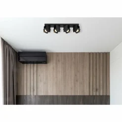 Luminaires Globo Lighting Spots Et Projecteurs|Plafonnier Globo RORY Noir, 4 lumières