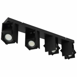 Luminaires Globo Lighting Spots Et Projecteurs|Plafonnier Globo RORY Noir, 4 lumières