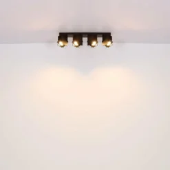 Luminaires Globo Lighting Spots Et Projecteurs|Plafonnier Globo RORY Noir, 4 lumières