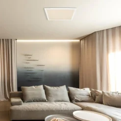 Plafonnier Globo ROSI LED Blanc, 1 lumière, Télécommandes, Changeur de couleurs