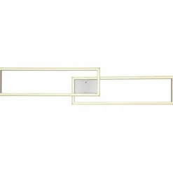 Luminaires Globo Lighting Éclairage Led|Plafonnier Globo SALMOS LED Aluminium, Gris, Argenté, 2 lumières, Télécommandes, Changeur de couleurs