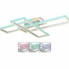 Luminaires Globo Lighting Éclairage Led|Plafonnier Globo SALMOS LED Aluminium, Gris, Argenté, 2 lumières, Télécommandes, Changeur de couleurs