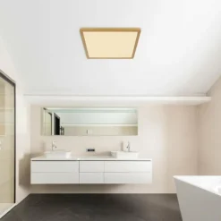 Luminaires Globo Lighting Éclairage Led|Plafonnier Globo SAPANA LED Laiton, Blanc, 1 lumière