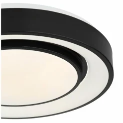 Luminaires Globo Lighting Éclairage Led|Plafonnier Globo SULLY LED Noir, 1 lumière, Télécommandes, Changeur de couleurs