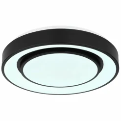 Luminaires Globo Lighting Éclairage Led|Plafonnier Globo SULLY LED Noir, 1 lumière, Télécommandes, Changeur de couleurs