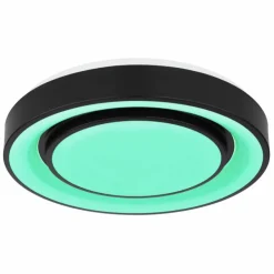 Luminaires Globo Lighting Éclairage Led|Plafonnier Globo SULLY LED Noir, 1 lumière, Télécommandes, Changeur de couleurs
