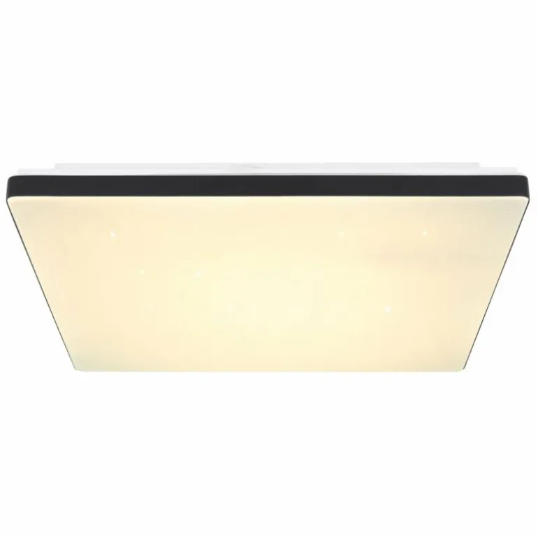 Plafonnier Globo ULLY LED Noir, Blanc, 1 lumière, Télécommandes, Changeur de couleurs