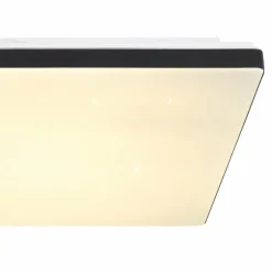 Plafonnier Globo ULLY LED Noir, Blanc, 1 lumière, Télécommandes, Changeur de couleurs