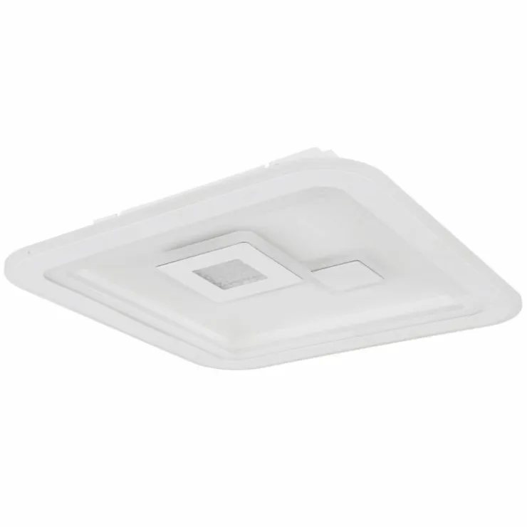 Luminaires Globo Lighting Éclairage Led|Plafonnier Globo VALERIA LED Chrome, Blanc, 1 lumière, Télécommandes