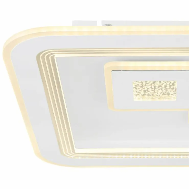 Luminaires Globo Lighting Éclairage Led|Plafonnier Globo VALERIA LED Chrome, Blanc, 1 lumière, Télécommandes