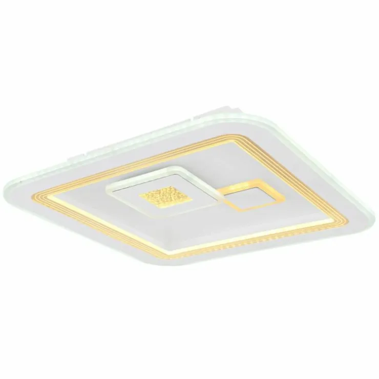 Luminaires Globo Lighting Éclairage Led|Plafonnier Globo VALERIA LED Chrome, Blanc, 1 lumière, Télécommandes