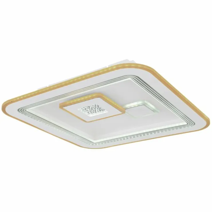 Luminaires Globo Lighting Éclairage Led|Plafonnier Globo VALERIA LED Chrome, Blanc, 1 lumière, Télécommandes