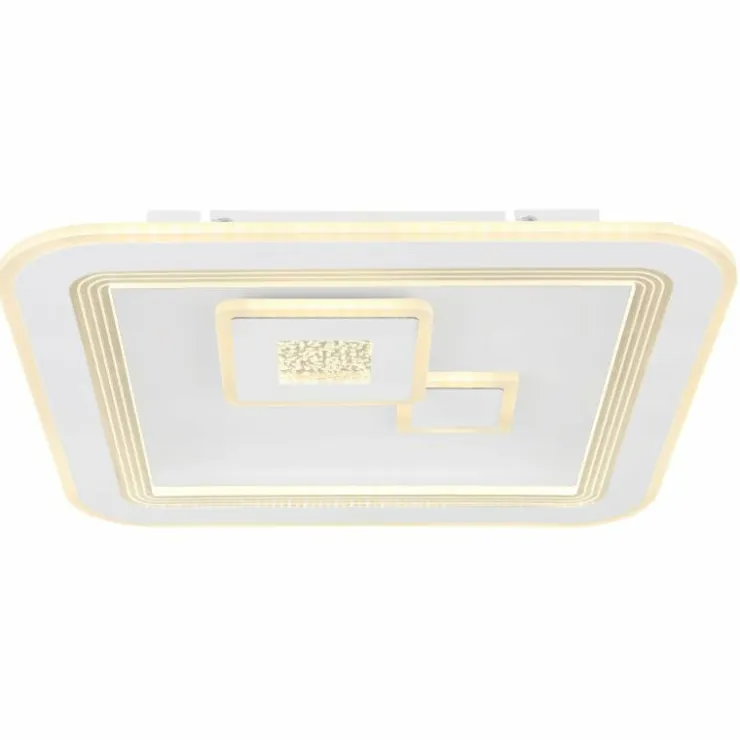 Luminaires Globo Lighting Éclairage Led|Plafonnier Globo VALERIA LED Chrome, Blanc, 1 lumière, Télécommandes