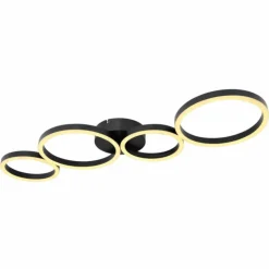 Luminaires Globo Lighting Éclairage Led|Plafonnier Globo VENOSA LED Noir, 1 lumière