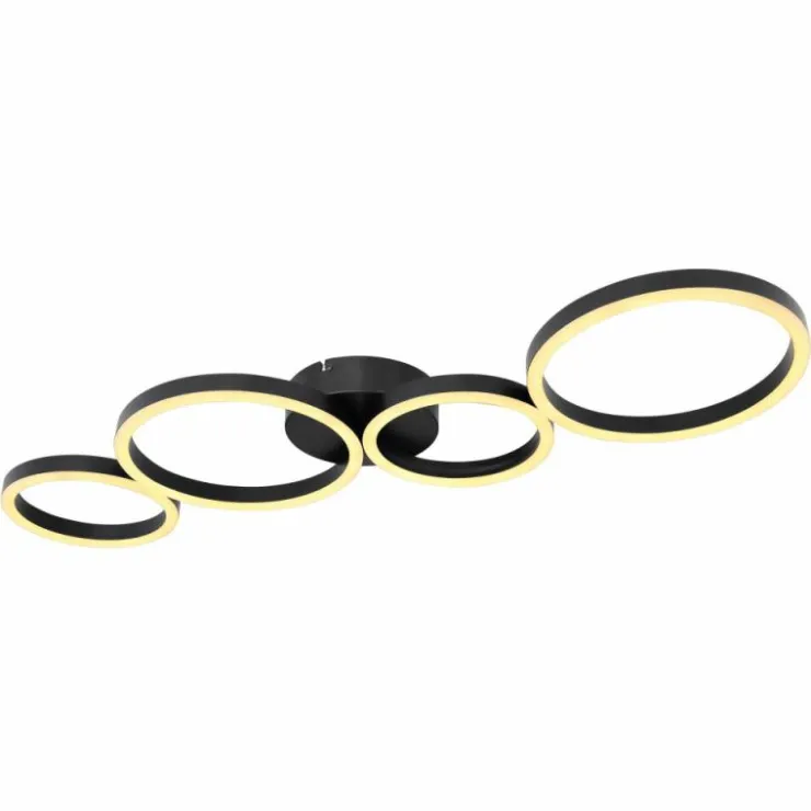 Luminaires Globo Lighting Éclairage Led|Plafonnier Globo VENOSA LED Noir, 1 lumière