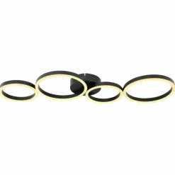 Luminaires Globo Lighting Éclairage Led|Plafonnier Globo VENOSA LED Noir, 1 lumière