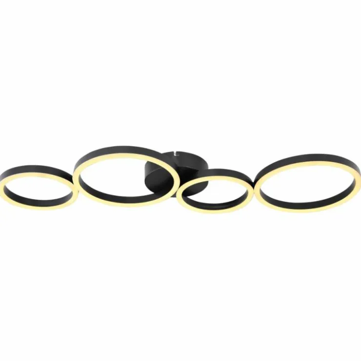 Luminaires Globo Lighting Éclairage Led|Plafonnier Globo VENOSA LED Noir, 1 lumière