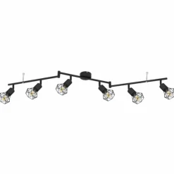 Luminaires Globo Lighting Spots Et Projecteurs|Plafonnier Globo XARA Noir, 6 lumières