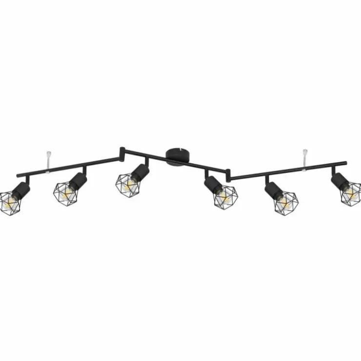 Luminaires Globo Lighting Spots Et Projecteurs|Plafonnier Globo XARA Noir, 6 lumières