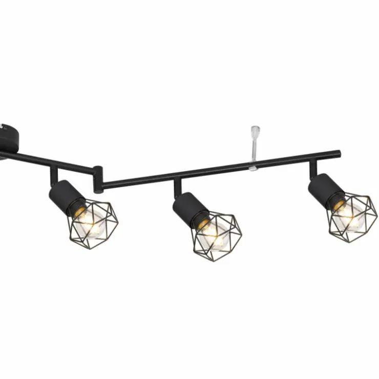 Luminaires Globo Lighting Spots Et Projecteurs|Plafonnier Globo XARA Noir, 6 lumières
