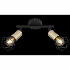 Luminaires Globo Lighting Plafonniers|Plafonnier Globo XARA Vieux laiton, Noir, 2 lumières