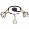 Luminaires Globo Lighting Plafonniers|Plafonnier Globo XARA Vieux laiton, Noir, 3 lumières