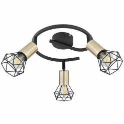 Luminaires Globo Lighting Plafonniers|Plafonnier Globo XARA Vieux laiton, Noir, 3 lumières