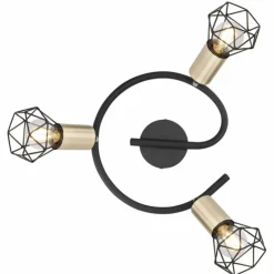 Luminaires Globo Lighting Plafonniers|Plafonnier Globo XARA Vieux laiton, Noir, 3 lumières