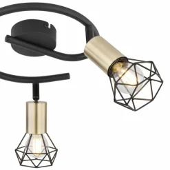 Luminaires Globo Lighting Plafonniers|Plafonnier Globo XARA Vieux laiton, Noir, 3 lumières