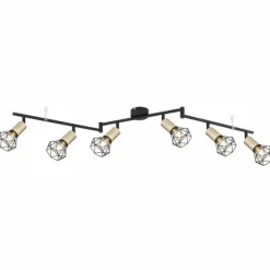 Luminaires Globo Lighting Plafonniers|Plafonnier Globo XARA Vieux laiton, Noir, 6 lumières