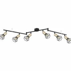 Luminaires Globo Lighting Plafonniers|Plafonnier Globo XARA Vieux laiton, Noir, 6 lumières